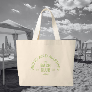 Gröna Bikinis Och Martinis The Bach Club Anpassad Jumbo Tygkasse
