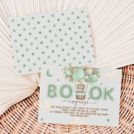 Gröna björn böcker för bebis baby shower tilläggskort