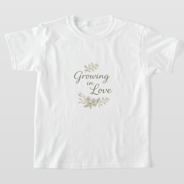 Gröna blad AI-konst  T Shirt (Laydown)