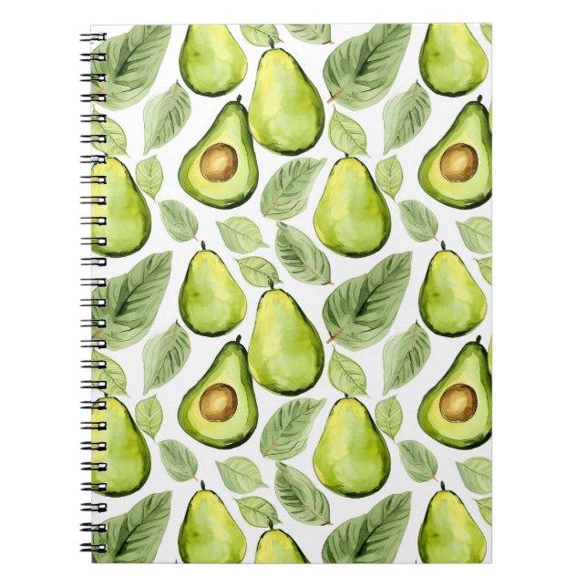 Gröna blad Avokado   Anteckningsbok (Framsidan)