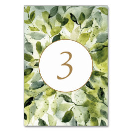 Gröna blad Botanisk Bordsnummer