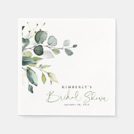 Gröna blad Elegant bröllopsfest Pappersservett