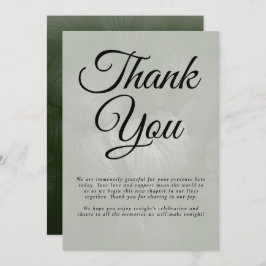 Gröna blad elegant grönska vårbröllop tack kort