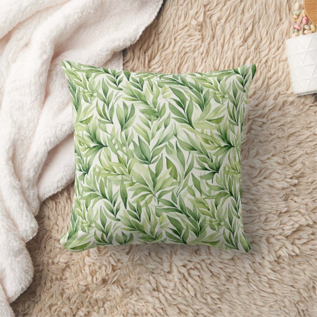 Gröna blad Elegant Modern Grönska  Kudde (Filt)