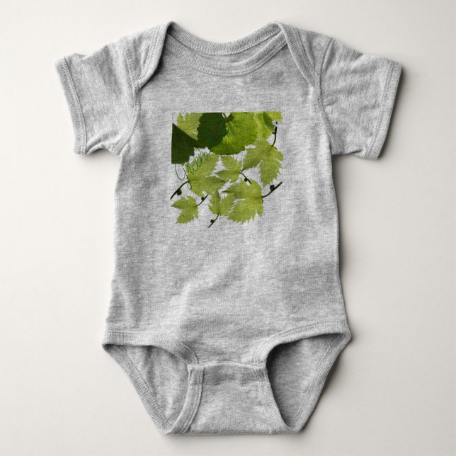 Gröna blad från druvdruva t shirt (Framsida)