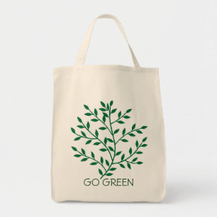Gröna blad grön olivkvist blad Go Green Tygkasse