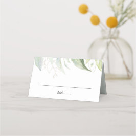 Gröna blad Guld Botaniska blad Placeringskort