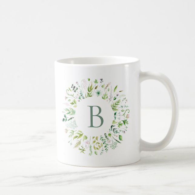 Gröna blad krans Kaffe kopp (Höger)