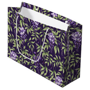 Gröna blad och Wisteria Blommönster