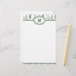 Gröna blad personliga brevpapper