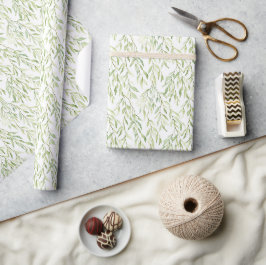 Gröna blad presentpapper