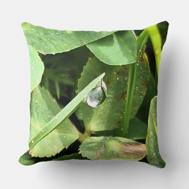 Gröna blad Rumänien - Botanisk bladverk Väggkonst Kudde (Framsida)