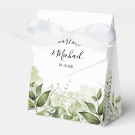 Gröna blad Signatur Skript Bröllop Presentaskar