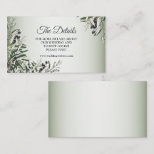 Gröna blad Svart oliv Elegant bröllopsdetalj