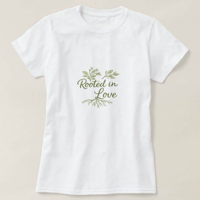 Gröna blad  t shirt (Design framsida)