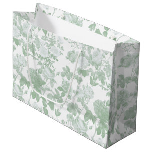 Gröna blommande rosor fransk chinoiserie-mönster