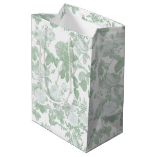 Gröna blommande rosor Fransk Chinoiserie-mönster