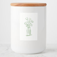 Gröna blommor | Minimal, handritad botanisk mat