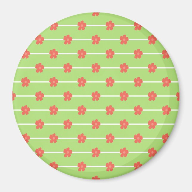 Gröna blomplattor magnet (Framsidan)