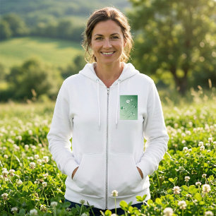 Gröna blomsterliga virvlar och vita blommor t shirt