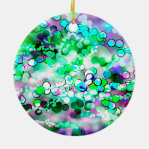Gröna Bokeh 92015 Remix prydnaden Julgransprydnad Keramik