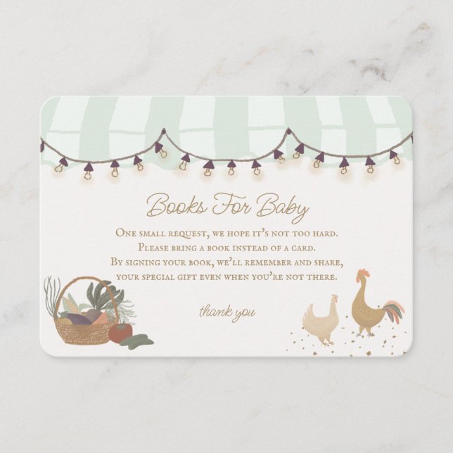 Gröna Bondens Marknad Gård Böcker för Bebis Insats Tilläggskort (Framsida)