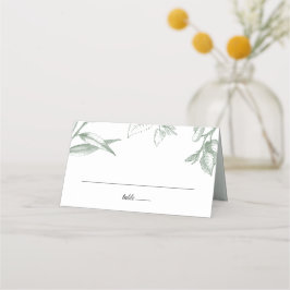 Gröna Botaniska Blad Placeringskort