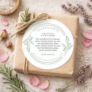Gröna Botaniska Krans Ingredienser Etikett Klister