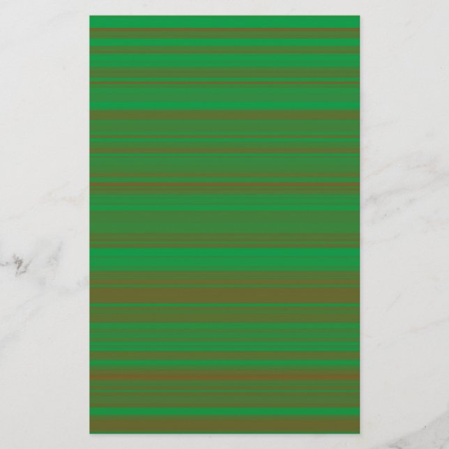 Gröna Bruna Ränder Brevpapper (Framsida)