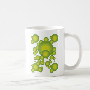 Gröna bubblor kaffemugg