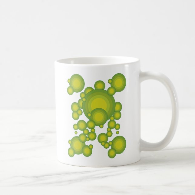 Gröna bubblor kaffemugg (Höger)