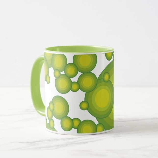 Gröna bubblor mugg (Framsida vänster)