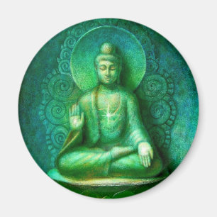 Gröna Buddha Magnet