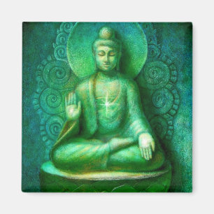 Gröna Buddha Magnet