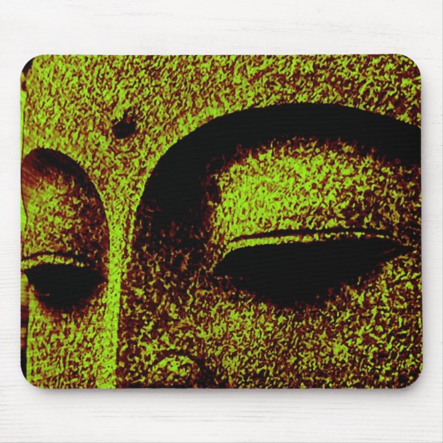Gröna Buddha Mousepad Musmatta (Framsidan)