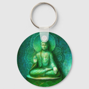 Gröna Buddha Nyckelring