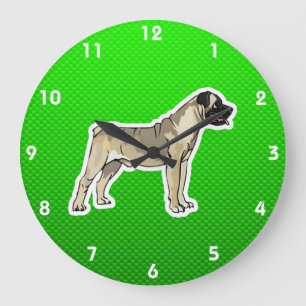 Gröna Bullmastiff Stor Klocka