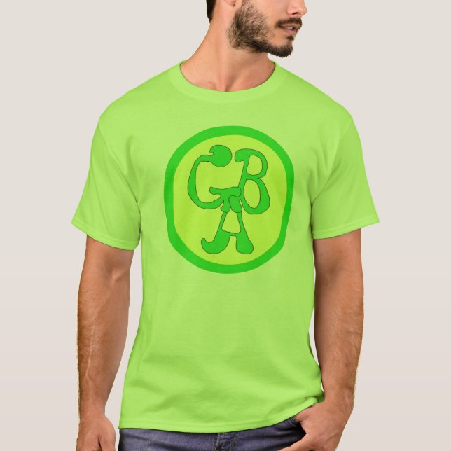 Gröna bussäventyr - skjorta för GBA-logotypgrönt Tee (Framsida)