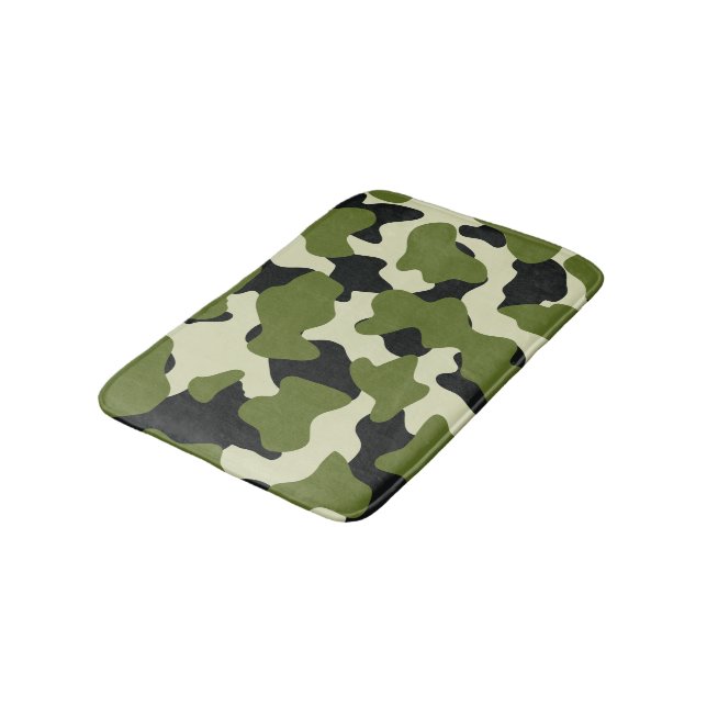 Gröna Camo Kofläckar  Badrumsmatta (Vinklad)
