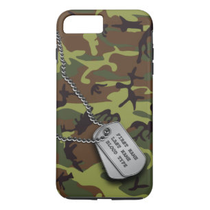 Gröna Camo med hundbrickor