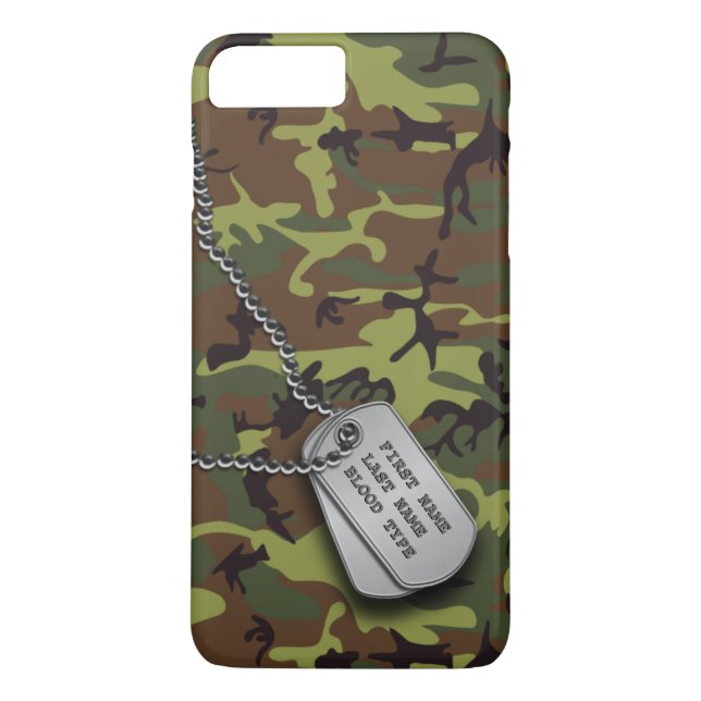 Gröna Camo med hundmärkren Case-Mate iPhone Skal (Baksida)