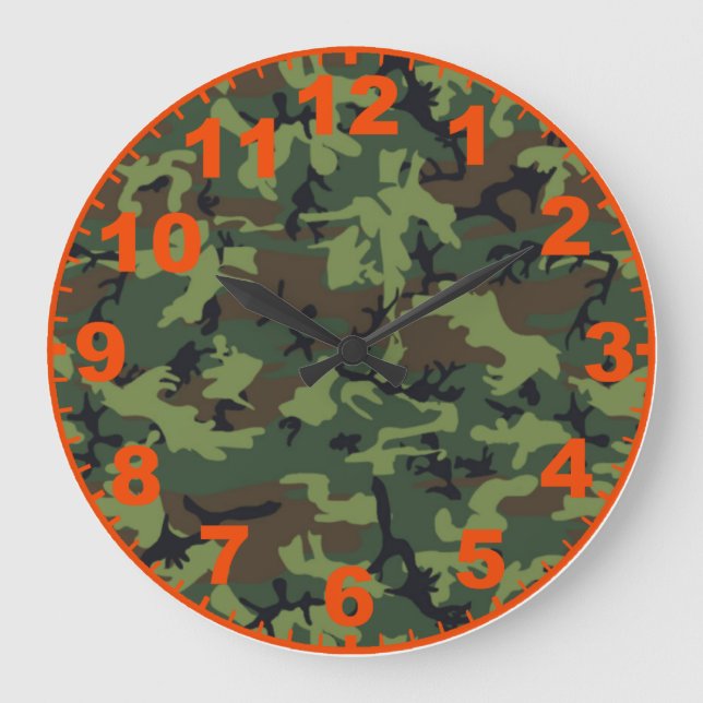 Gröna Camo tar tid på med numrerar Stor Klocka (Framsida)