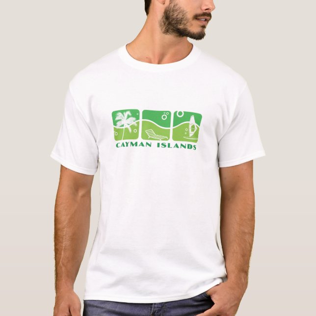 Gröna Cayman Islands .ai T Shirt (Framsida)