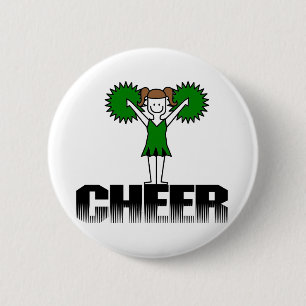 Gröna Cheerleading T-tröja och gåvor Knapp