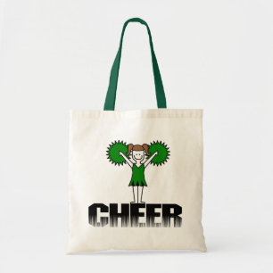 Gröna Cheerleading T-tröja och gåvor Tygkasse