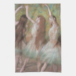 Gröna dansare av Edgar Degas, Vintage balettkonst Kökshandduk