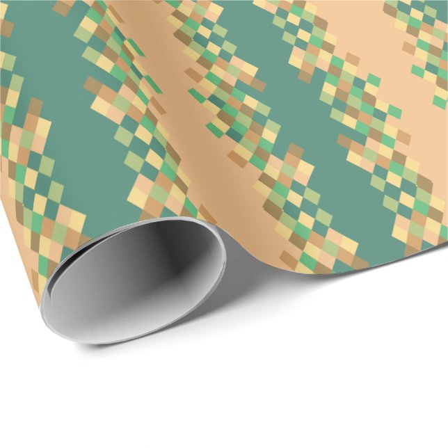 Gröna Diamanter Presentpapper (Rullad Hörn)