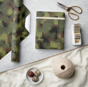 Gröna Digital militära Camo Presentpapper