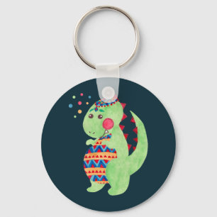 Gröna Dino Nyckelring