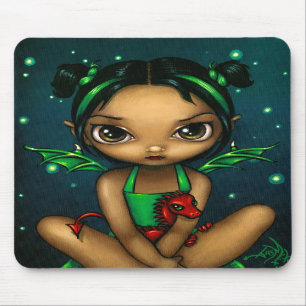 "Gröna Dragonling" Mousepad Musmatta